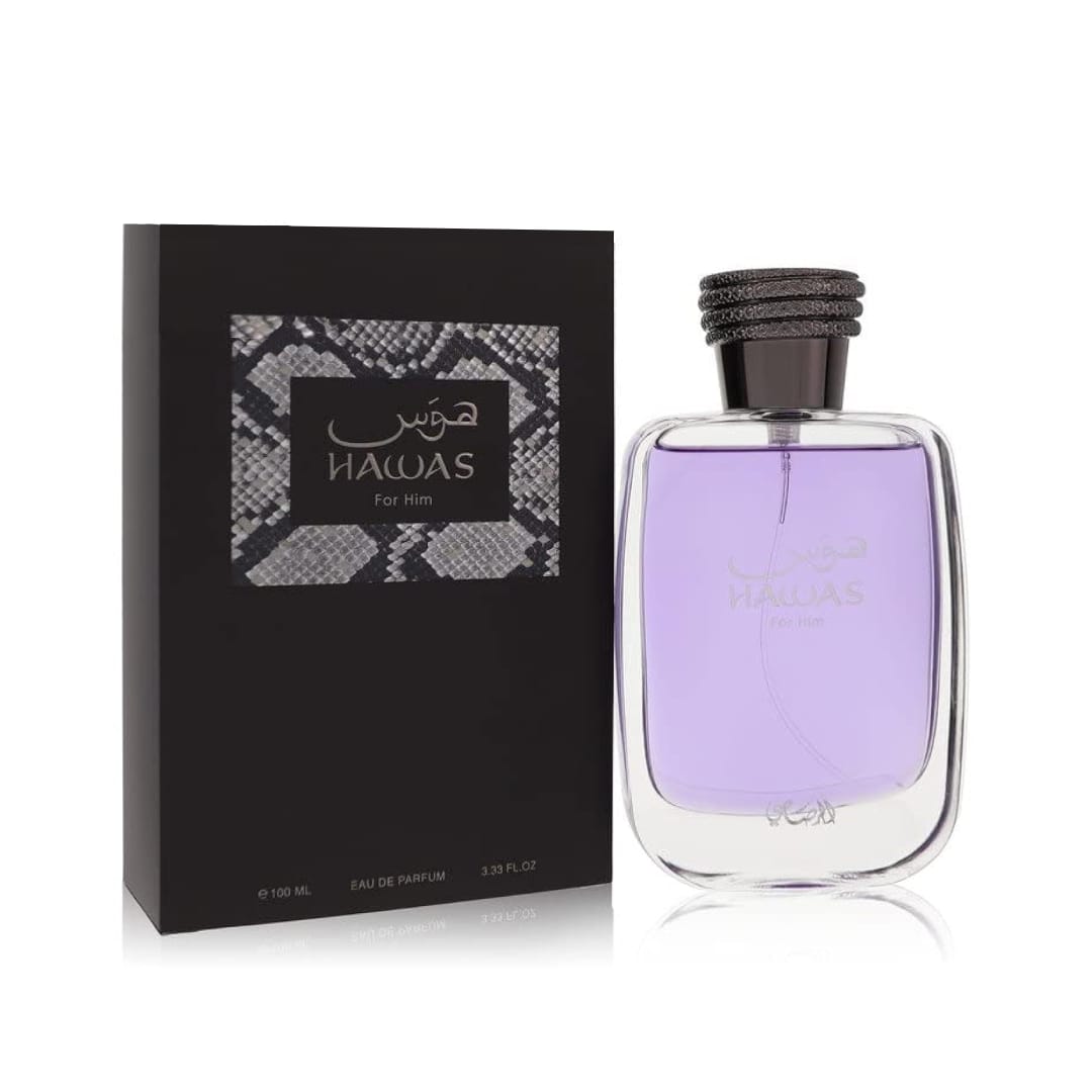 Rasasi Hawas Perfume for Men 100 Ml Long Lasting Fresh Fragrance Alcohol-Free Aromatic Eau De Parfum