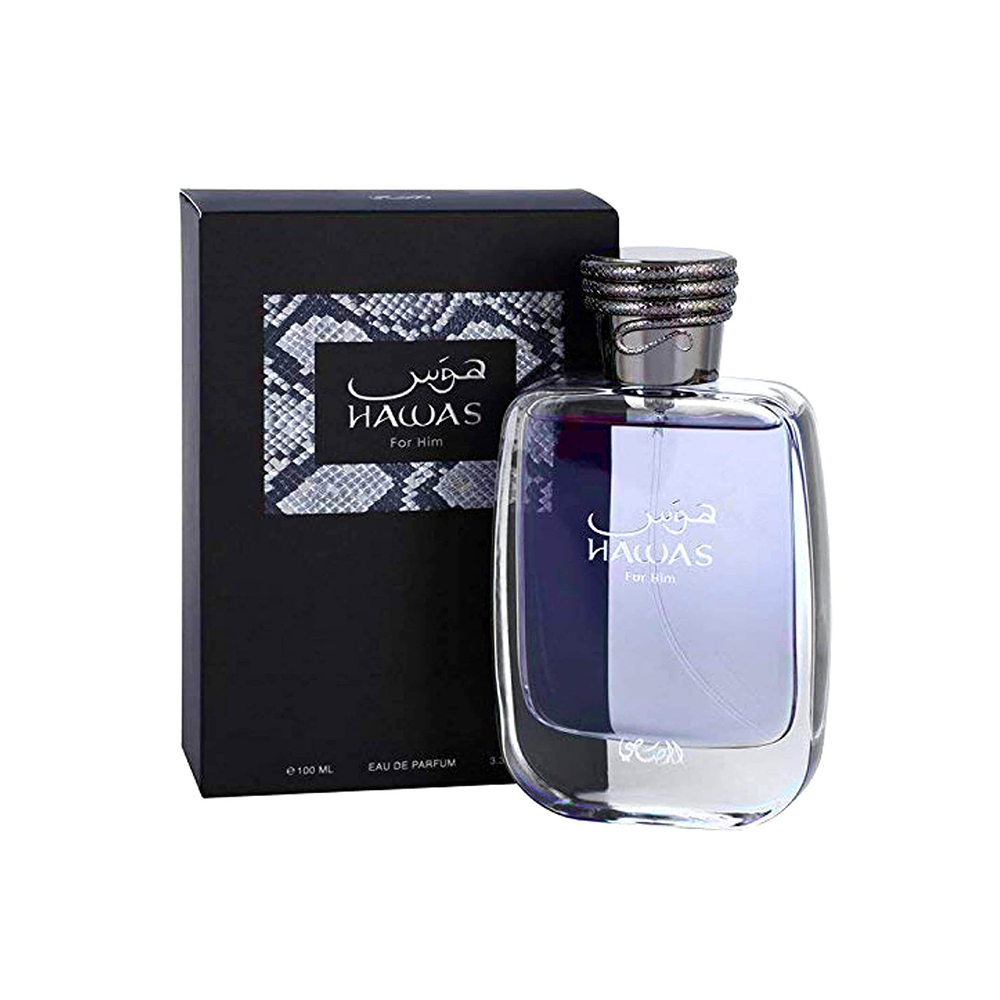 Rasasi Hawas Perfume for Men 100 Ml Long Lasting Fresh Fragrance Alcohol-Free Aromatic Eau De Parfum
